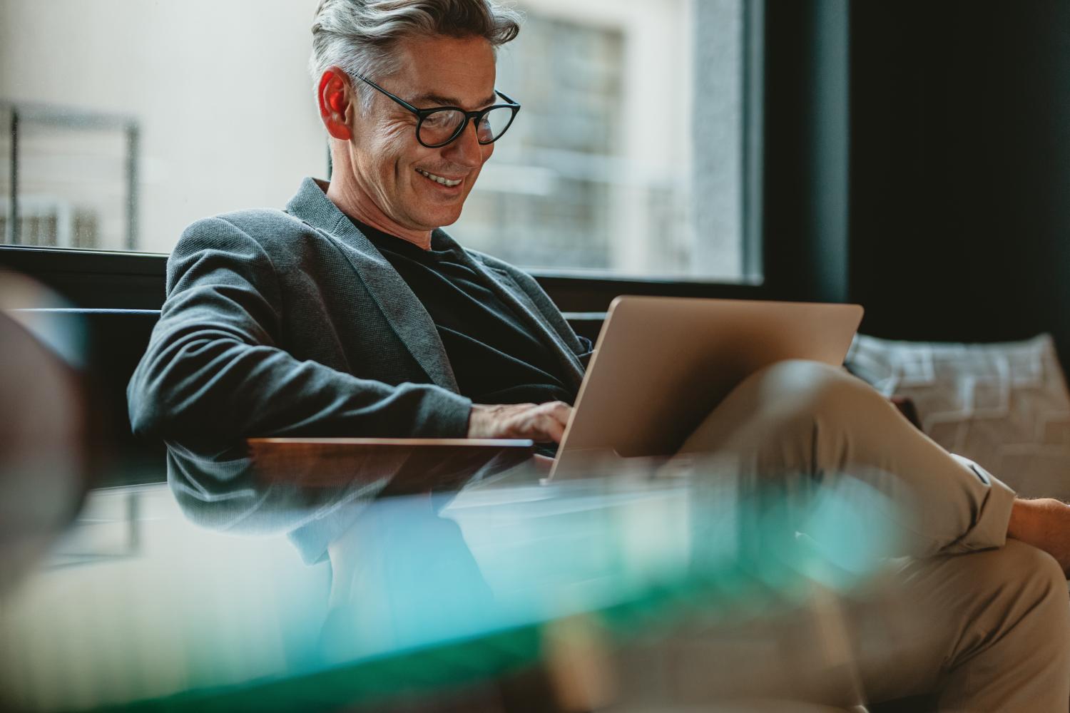 professional man on laptop