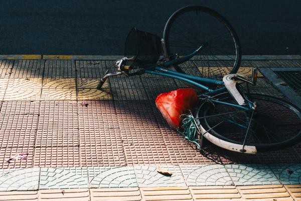A bike that has been involved in a crash